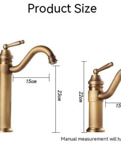"Vintage Brass" – Antička miješajuća slavina (Visoka/Kratka)