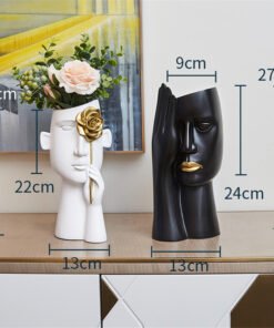 "AbstractCurve" Resin – Luksuzna skulpturalna vaza (Mat dizajn)