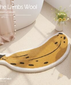 „BananaSoft“ – Nepravilna kupaonska prostirka od mikrovlakana (imitacija janjeće vune)