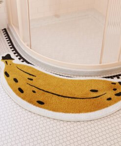 „BananaSoft“ – Nepravilna kupaonska prostirka od mikrovlakana (imitacija janjeće vune)