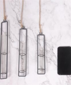 "BionicTube" Industrial – Viseća hidroponska vaza od stakla i metala