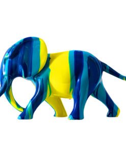 "CamoElephants" Art – Moderni set dekorativnih slonova od smole (Set 2 figure)