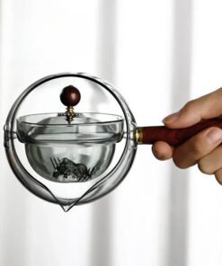 "GlassSpin" Pro – Rotacijski stakleni čajnik sa difuzorom