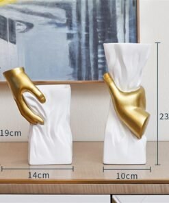 "Golden Grip" Sculpt Vase – Umjetnička vaza modernog izraza
