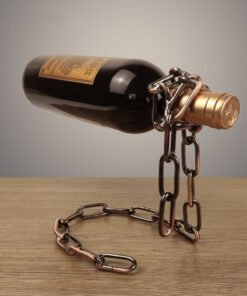 "GravityChain" Art – Levitirajući nosač za vino od željeznog lanca