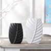 "LeafStream" Nordic Art – Luksuzna keramička vaza u obliku lista