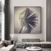 "Literary Soul" Art – Moderna slika na platnu (Motiv djevojke i knjige)