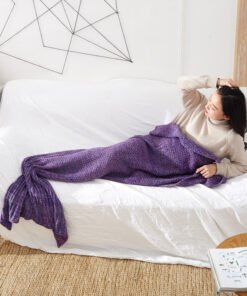 "MermaidDream" Cozy – Pletena deka u obliku repa sirene (Premium Akril)
