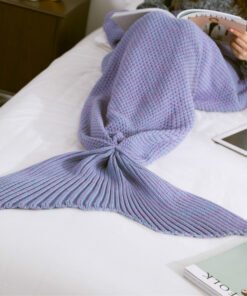 "MermaidDream" Cozy – Pletena deka u obliku repa sirene (Premium Akril)