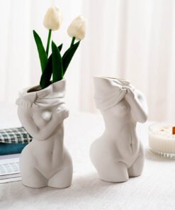 "ModernMuse" Silhouette – Umjetnička porculanska vaza u obliku ženske figure