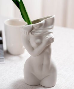 "ModernMuse" Silhouette – Umjetnička porculanska vaza u obliku ženske figure