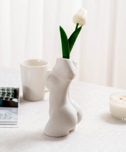 "ModernMuse" Silhouette – Umjetnička porculanska vaza u obliku ženske figure