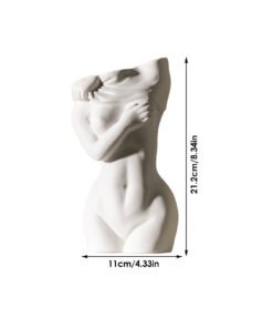 "ModernMuse" Silhouette – Umjetnička porculanska vaza u obliku ženske figure