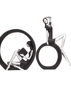 "ModernRing Art" – Apstraktna dekorativna skulptura (set 2 figure)