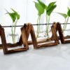 "MoltenRoot" Artisan – Skulpturalna staklena vaza na postolju od prirodnog drveta