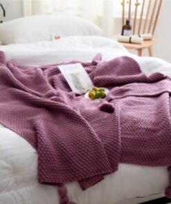 "Nordic Knit" – Pleteno vuneno ćebe s resama (Skandinavski stil)