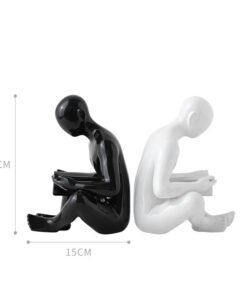 "NordicMind" Abstract – Keramička dekorativna figura / Držač za knjige