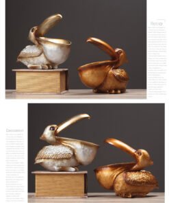 "Pelican Key Keeper" Art – Dekorativna figura pelikana sa funkcijom odlaganja