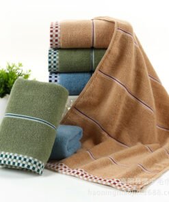 "PureCotton" Houndstooth – Premium pamučni ručnik za lice (100% pamuk)