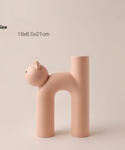 "PurrfectDecor" Nordic Cat Vase – Keramička vaza u obliku mačke (Minimalistički stil)