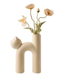 "PurrfectDecor" Nordic Cat Vase – Keramička vaza u obliku mačke (Minimalistički stil)