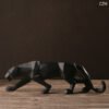 "ShadowProwler" Geometric Panther – Skulptura predatora baršunaste teksture