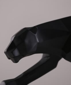 "ShadowProwler" Geometric Panther – Skulptura predatora baršunaste teksture