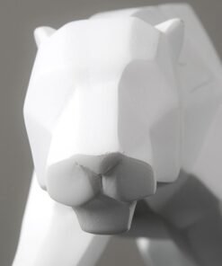 "ShadowProwler" Geometric Panther – Skulptura predatora baršunaste teksture