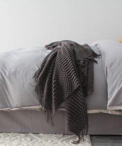 "SoftCloud" Comfort – Pleteno dekorativno ćebe sa resama (127x170 cm)