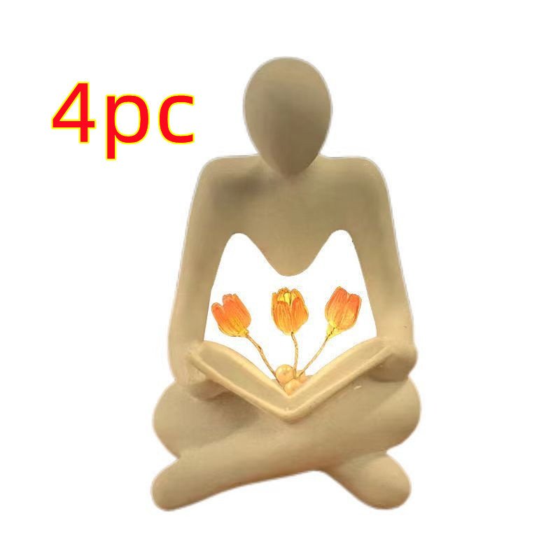 "ThinkerGlow" Nordic – Apstraktna statua s noćnom lampom