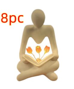 "ThinkerGlow" Nordic – Apstraktna statua s noćnom lampom