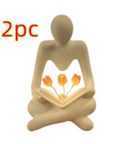 "ThinkerGlow" Nordic – Apstraktna statua s noćnom lampom
