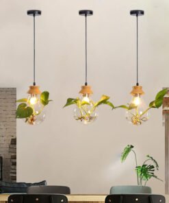 “Aqua Flora” – Moderni luster sa staklenom posudom za vodene biljke