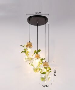 “Aqua Flora” – Moderni luster sa staklenom posudom za vodene biljke