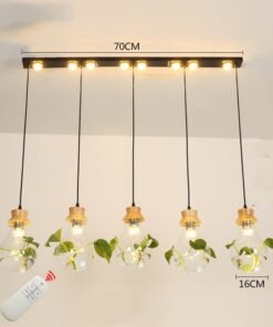 “Aqua Flora” – Moderni luster sa staklenom posudom za vodene biljke