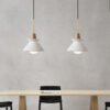 “Concrete Wood” – Nordijska viseća lampa od cementa i punog drveta