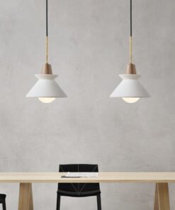 “Concrete Wood” – Nordijska viseća lampa od cementa i punog drveta