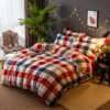 “Cotton Checkered Bedding Set” – 3/4-dijelni set posteljine od pamuka sa kariranim (prugastim) uzorkom