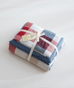 “Cotton Checkered Bedding Set” – 3/4-dijelni set posteljine od pamuka sa kariranim (prugastim) uzorkom