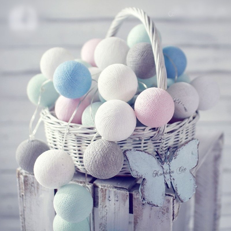 “Cotton Cloud” – LED dekorativni lanac sa pamučnim kuglicama