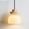 “Dolomite Wood Pendant” – Japanska visilica od prirodnog kamena, drveta i stakla