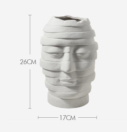 "FaceArt" Minimalist – Keramička vaza s umjetničkim motivom lica - Ivory Serenity (Slonova elegancija)