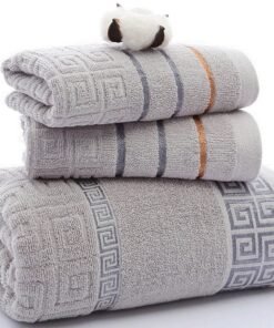 “GeoCotton Elite” – Set luksuznih pamučnih peškira sa geometrijskim uzorkom