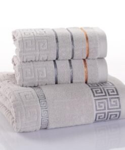 “GeoCotton Elite” – Set luksuznih pamučnih peškira sa geometrijskim uzorkom