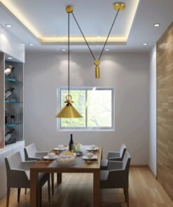 “Golden Drop” – Moderni luster od aluminijske legure sa zlatnim finišem