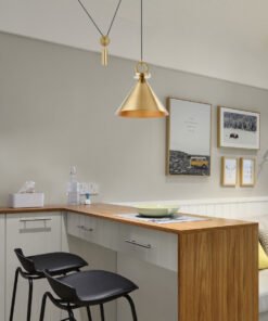 “Golden Drop” – Moderni luster od aluminijske legure sa zlatnim finišem