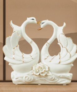 "Graceful Harmony" Swans – Keramički dekorativni set