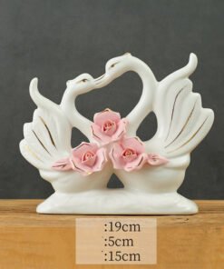 "Graceful Harmony" Swans – Keramički dekorativni set
