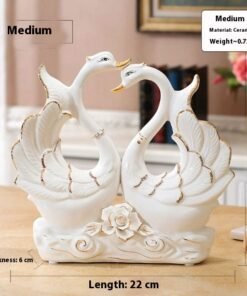 "Graceful Harmony" Swans – Keramički dekorativni set