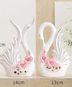 "Graceful Harmony" Swans – Keramički dekorativni set